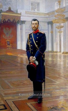 Porträt von Nicholas II Der letzte russische Kaiser russischen Realismus Ilya Repin Ölgemälde
